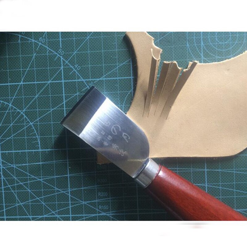 DIY Werkzeug Holzgriff Edelstahl Leder Schneiden Messer Leder Schaufel Messer Für Leder Arbeiten