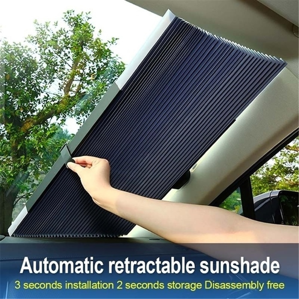 Auto Auto-windschutzscheiben-einziehbar Anti-Uv Auto Fenster Schatten Auto Vor Sonne Block Auto Hinten Fenster Faltbare Vorhang 46/65/70/cm Sonnenschirm
