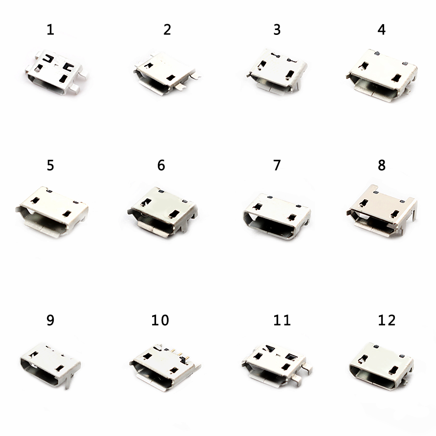5 Stift usb Jack Ladung Buchse Für MP3/4/5 Huawei Lenovo ZTE 12 Modelle Mikro USB stecker Und Andere Handy, Mobiltelefon Tabletels einstellen