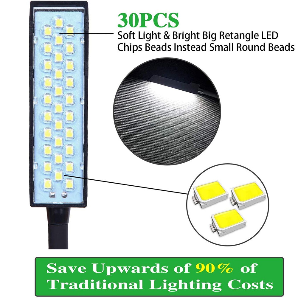 Super Helle 15/30 Lampe Perlen NäHenne Kleidung Maschine LED Licht Hause Arbeits Licht Lampe Nähmaschine Zubehör