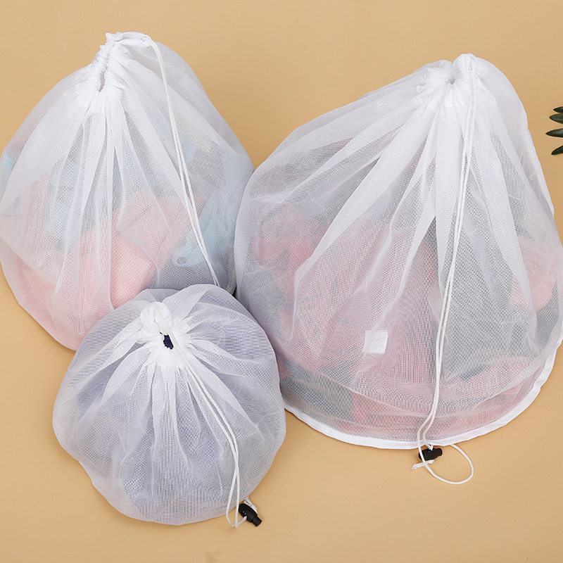 Waschen Wäsche tasche Polyester faser Verdickung Grob Draht Kordelzug Wäsche Tasche Unterwäsche Waschmaschine Kleidung