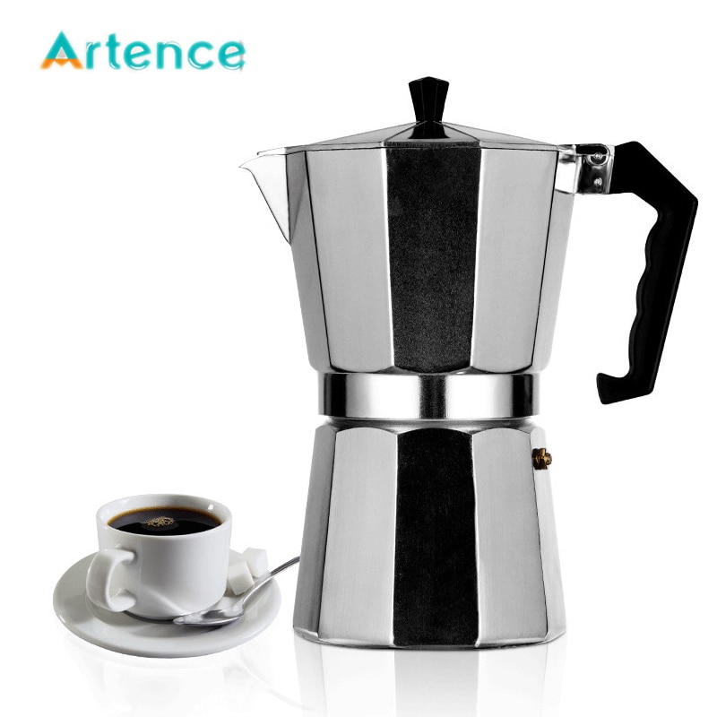 Edelstahl Manuelle Brauen Kaffee Maschine Europäischen-stil Achteckigen Mokka Kaffee Hersteller Multi-größe Herde Kaffee Maschine