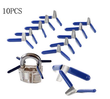 10 stücke Vorhängeschloss Shim wählt einstellen Dietriche Zubehör einstellen Werkzeuge sperren Hause Werkzeug Schlosser Werkzeuge Neue
