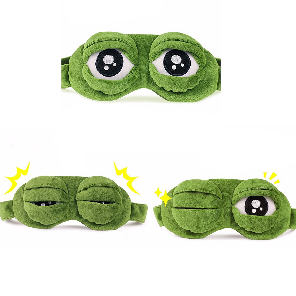 3D FROSCH Schlaf Maske Eyeshade Plüsch Augen Abdeckung Reise Karikatur Eyeshade Für Auge Reise Entspannen Schlafen