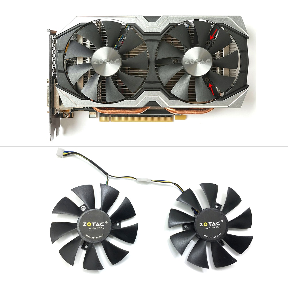 85MM GA91S2H GFY09010E12Spa PC lüfter Kühler Fan Ersetzen Für ZOTAC GTX 1060 Ampere Auflage GTX 1070 Mini Grafiken karte Fans