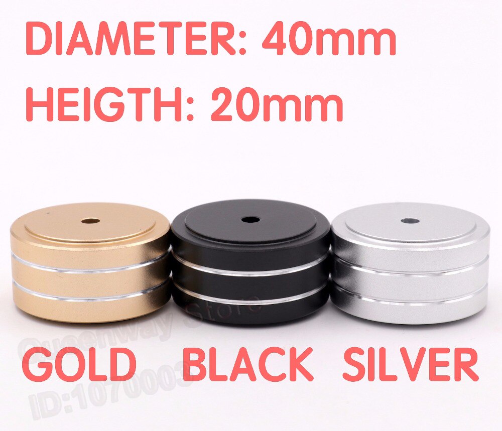 1 einstellen/4 Stck Voll Aluminium Fuß Stehen PC Chassis Lautsprecher Schrank Isolation Stehen Basis Füße Ampere DAC Plattenspieler Pad 40*20MM