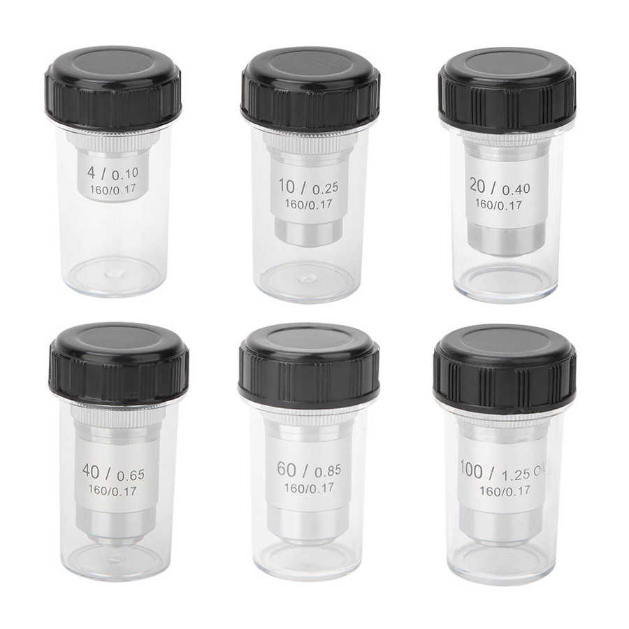 Achromatische Mikroskop Ziel Objektiv 195 Langlebig alle-Stahl Achromatische Objektiv für Alle Biologischen Mikroskope mit C