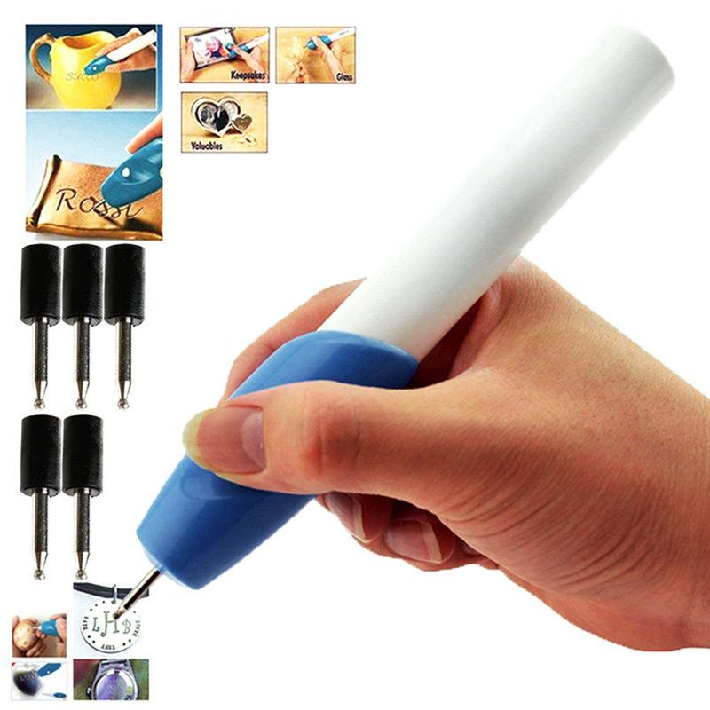 Tragbare Leder Gravur Stift Drahtlose Mini Elektrische Gravur Werkzeug Metall Glas Kunststoff Metall DIY Gravur Stift Hand Werkzeuge