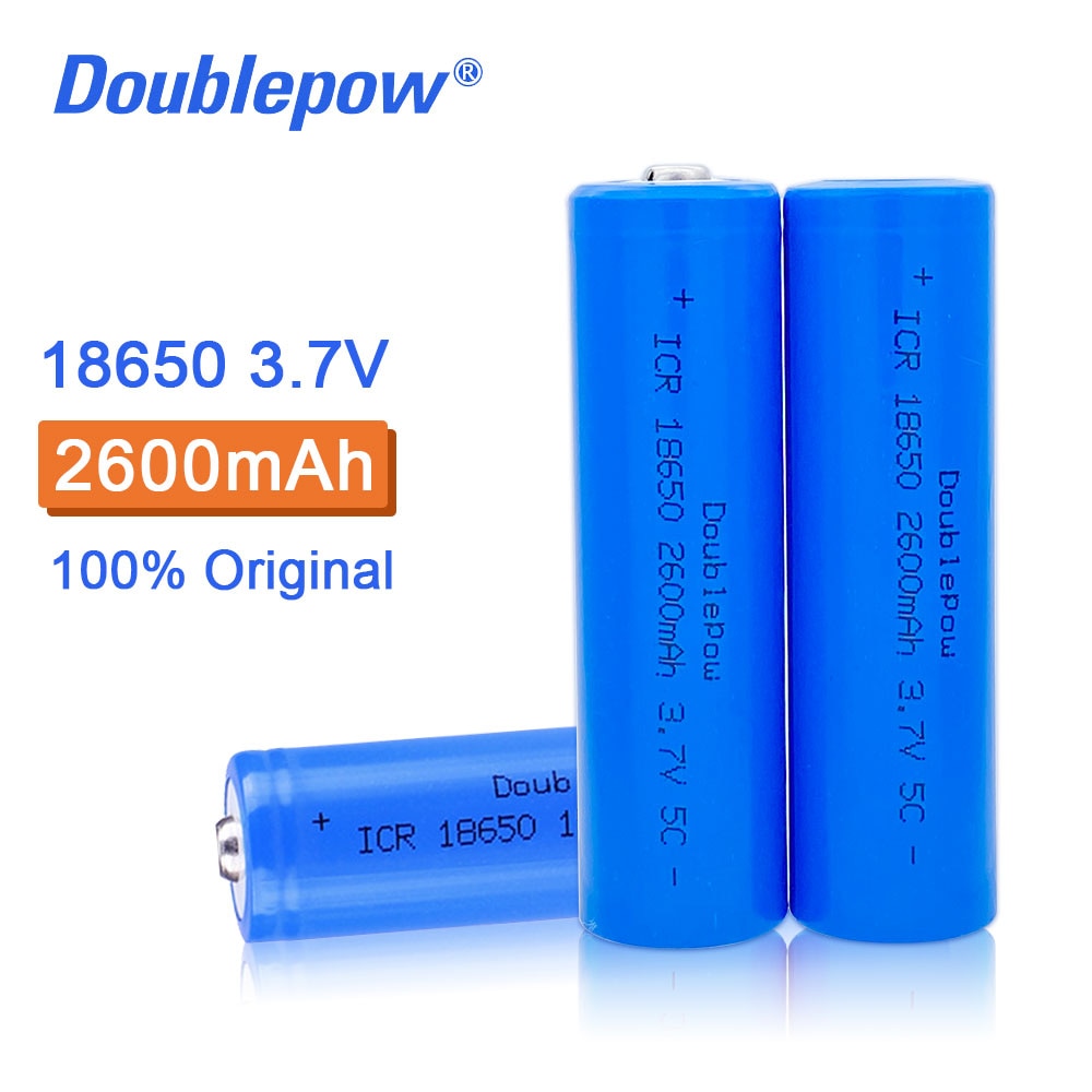 100% neue Original Doublepow 18650 batterie 3,7 v 2600mah 18650 wiederaufladbare Lithium-batterie für taschenlampe batterien