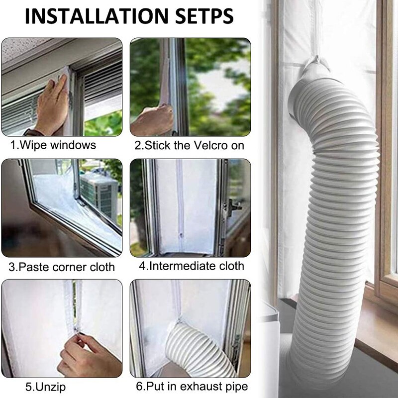 Fenster Abdichtung für Handy, Mobiltelefon Klimaanlagen Klimaanlagen Abluft Trockner Befestigung zu Fenster FlüGel