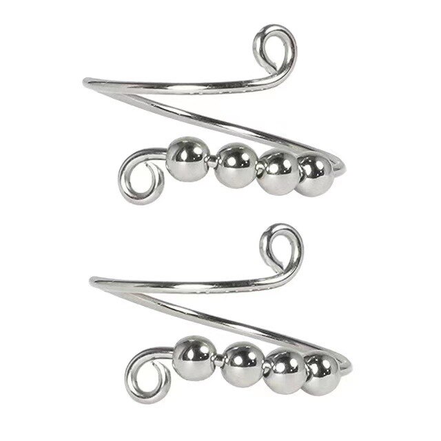Zappeln Perlen Zappeln Ring Spinner Einzigen Spule Spirale Zappeln Ring Perlen Drehen Frei Anti betonen Angst Ring Spielzeug Für Mädchen frauen