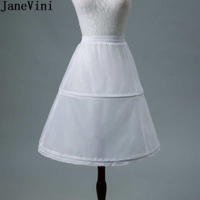 JaneVini 2 Reifen Weiß freundlicher Hochzeit Unterrock Petticoat Mädchen Krinoline Für Blume Mädchen Unterrock Treiben Petticots Zubehör