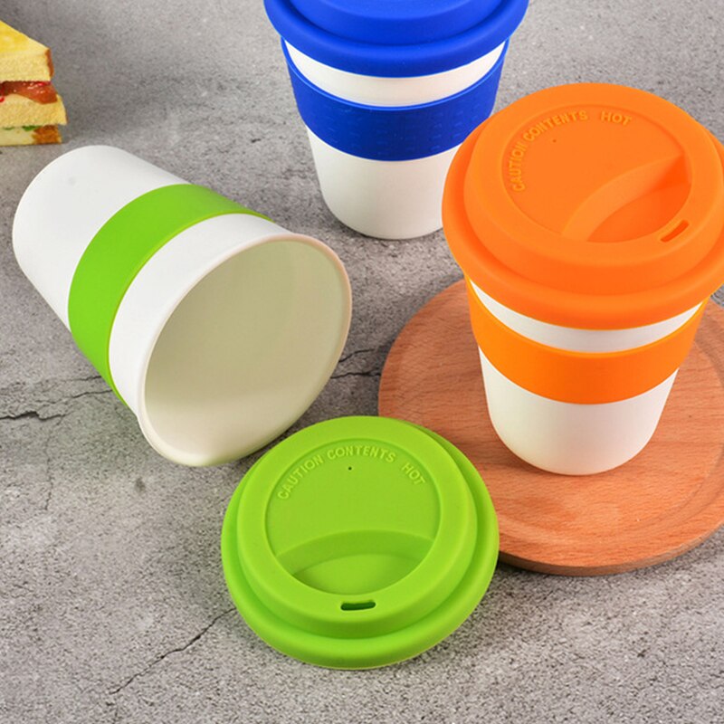 1PC 400ml Mehrweg-Wärme Isolierte Keramik Reise Becher Tee Kaffee Reise Becher Tasse mit Nicht-Unterhose Hülse und Silikon Deckel