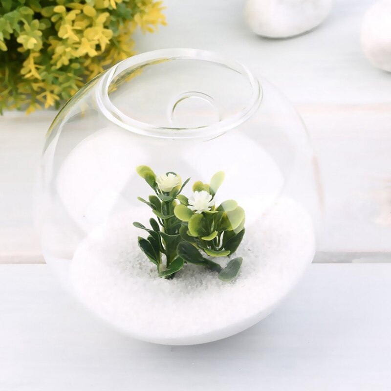 1Pc Hohe Glas Hängen Blume Pflanzer Vase Terrarium Container-Heimat Garten Ball Dekor