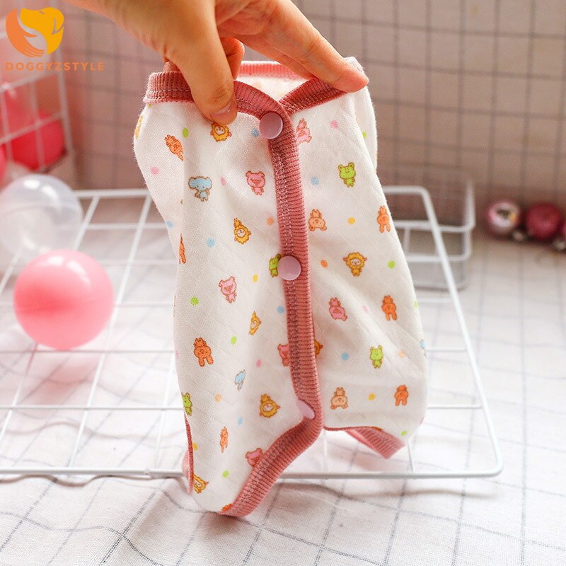 Haustier Hund Gesamt Weiche Baumwolle Pyjama Kleidung Nette drucken Welpen Freizeit Overall Strampler Pyjama Kostüm für Chihuahua Kleine Mittel