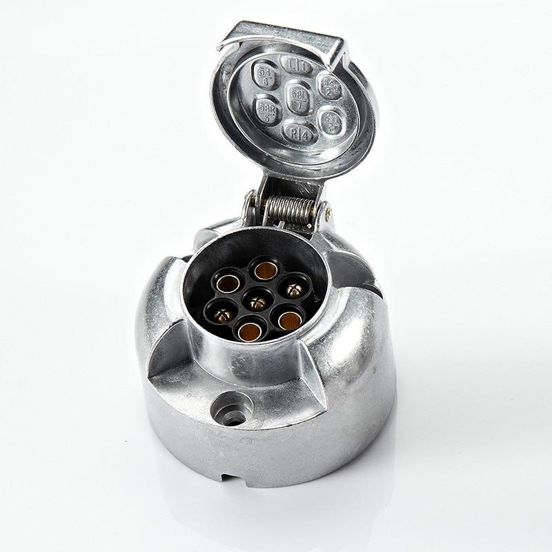 Lkw zubehör 12V 7Stift Aluminium Anhänger weiblichen Auto stecker anhänger zubehör Anhänger Teile Wohnwagen zubehör