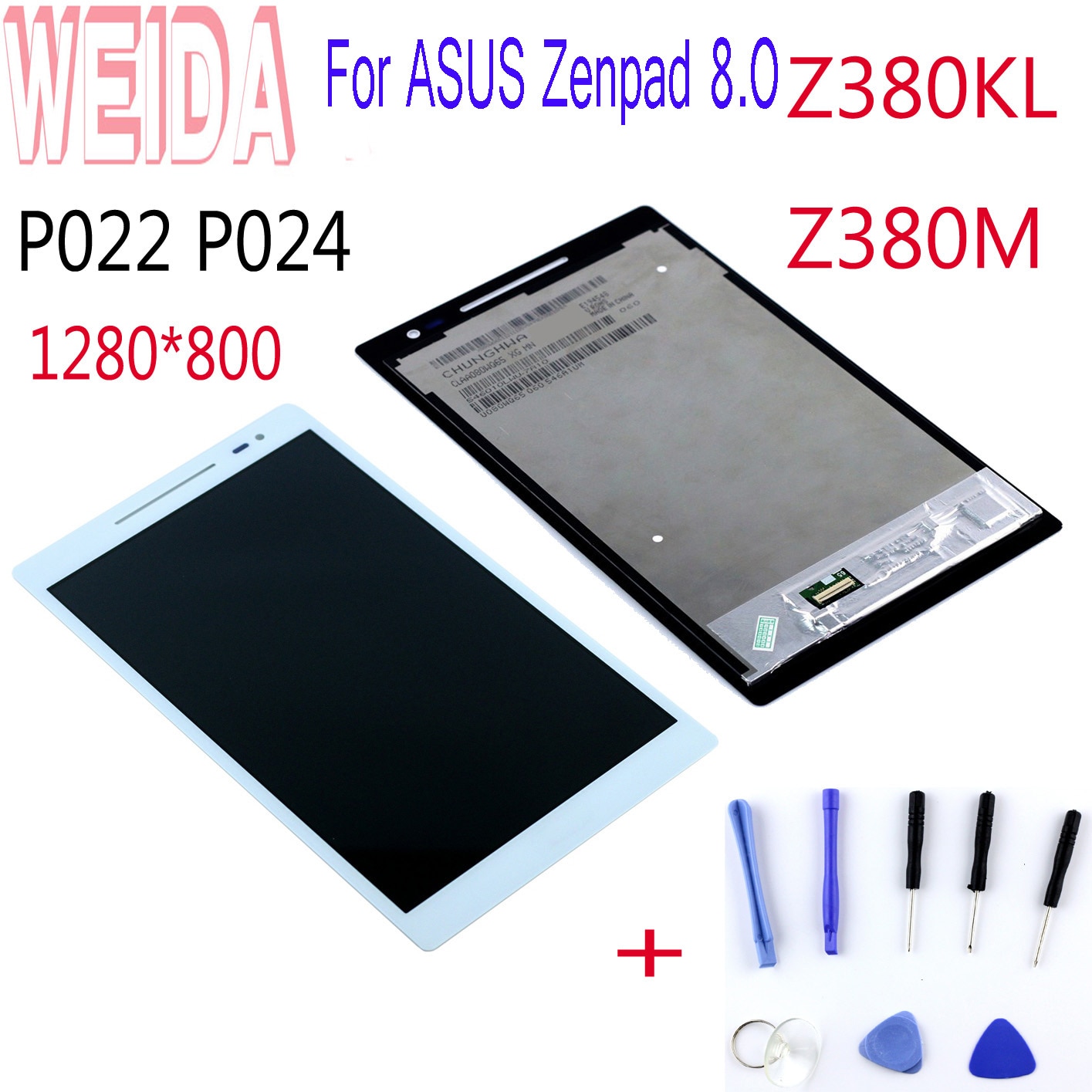 WEIDA LCD Replacment 8 'Für Asus Z380 Z380KL Z380M LCD Anzeige Z380C Z380CA Touchscreen Digitizer Montage P022 P024 p00A