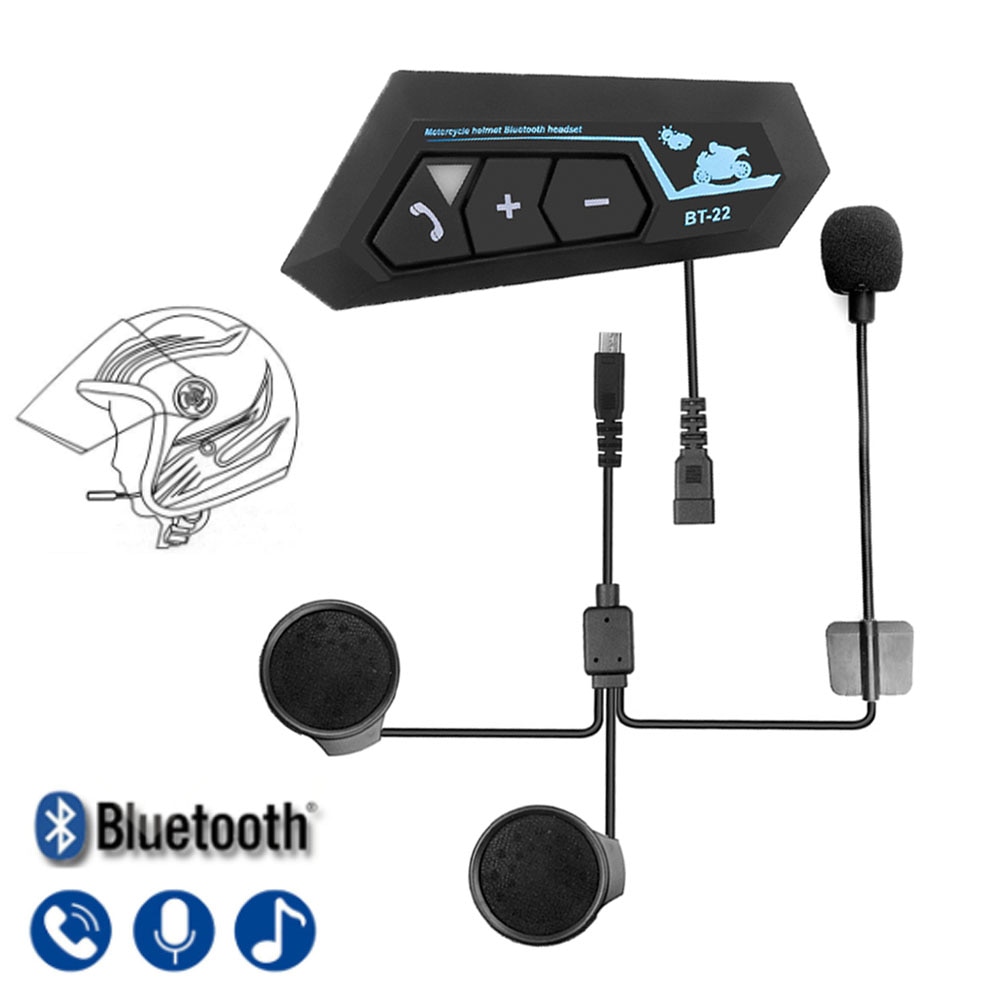 Bluetooth 5,0 Motor- Helm Headset Drahtloser Freihändiger Stereo Kopfhörer Motorrad Helm Kopfhörer Mp3 Lautsprecher Für Telefon GPS