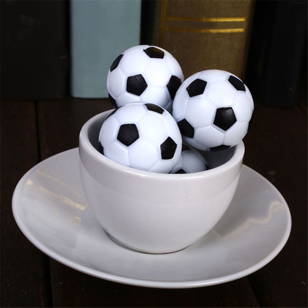 2 stücke 36mm Schwarz Weiß FußBall Tabelle Foosball Tabelle FußBall Kunststoff Ersatz Bälle Fußball Sport Runde drinnen