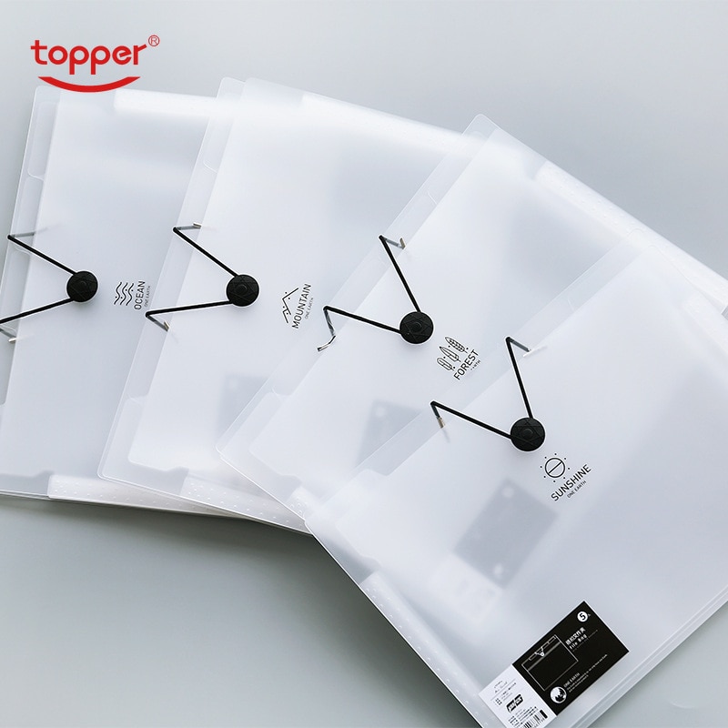 6 pckets PP ordner Elastische Verschluss Ordner Erweiterung Brieftasche Einfache Stil Datei Ordner Büro Shool einreichung produkte A4 datei tasche