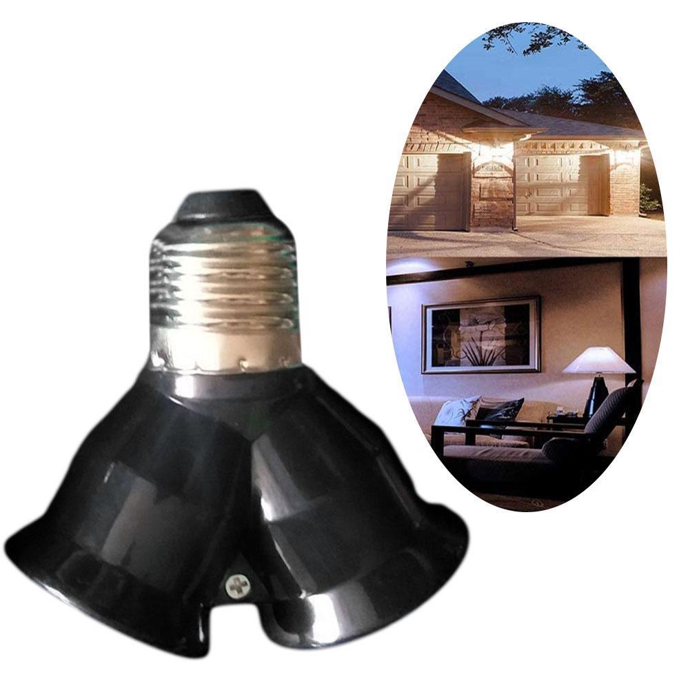 1Stck Schwarz Feuerfeste Material E27 ZU 2E27 Buchse Base Konverter Adapter Lampe zu Splitter LED-lampe Halfter 2 Konverter e27 E2 R4B4