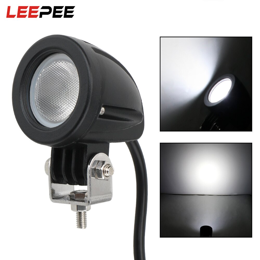LEEPEE Motorrad Scheinwerfer LED Arbeit Licht 10W 2 Zoll 1 Stück LED Motorrad Scheinwerfer Flutlicht