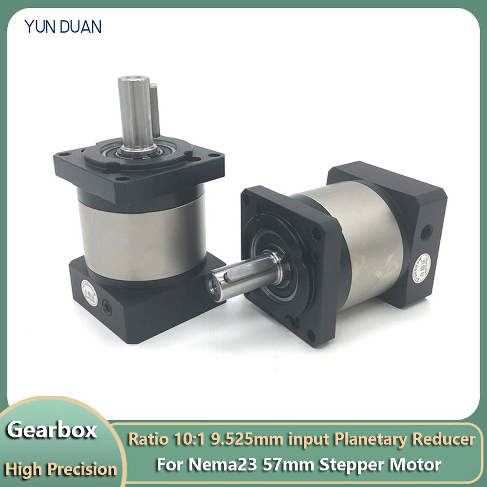 10:1 planeten Getriebe Hohe Präzision 7Arcmin 9,525mm 3/8 "zoll inputMotor Getriebe Reduzierer Kasten für 57mm NEMA23 Stepper Motor- CNC