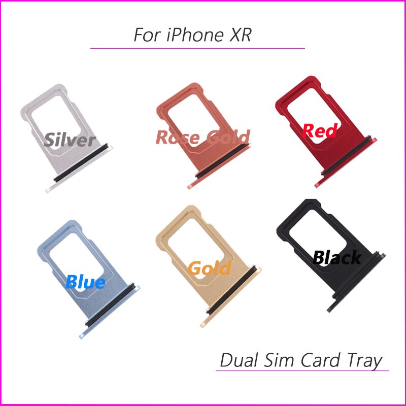 Neue Dual Nano SIM Karte Tablett Halfter Für iphone XR SIM Karte Halfter Adapter Buchse für iphone xr Ersatz