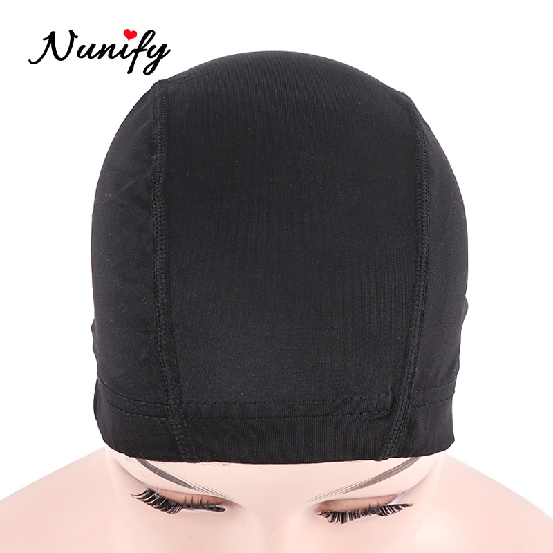 Nunify 12 stücke schwarz Kuppel Cornrow Perücke Glueless Haar Netz Perücke Liner Günstige Perücke Kappen Für sterben Herstellung Von Perücken Spandex Netz elastische Kuppel Perücke Kappe