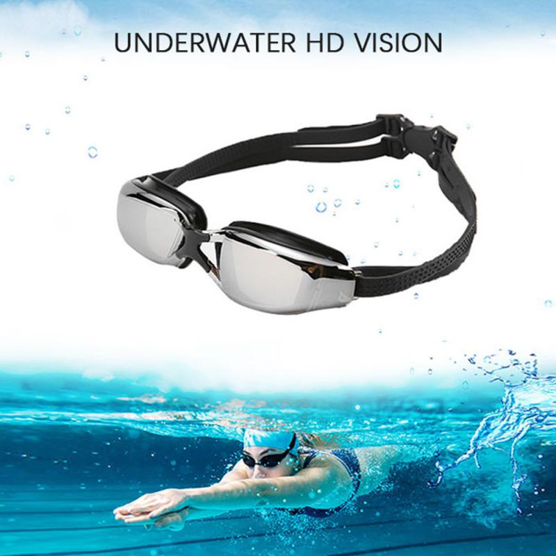 Frauen Männer Schwimmen Gläser Flache Licht Brille hoch-Definition Elektrische Beschichtung Wasserdicht Antifog Schwimmen Brille Einstellbar