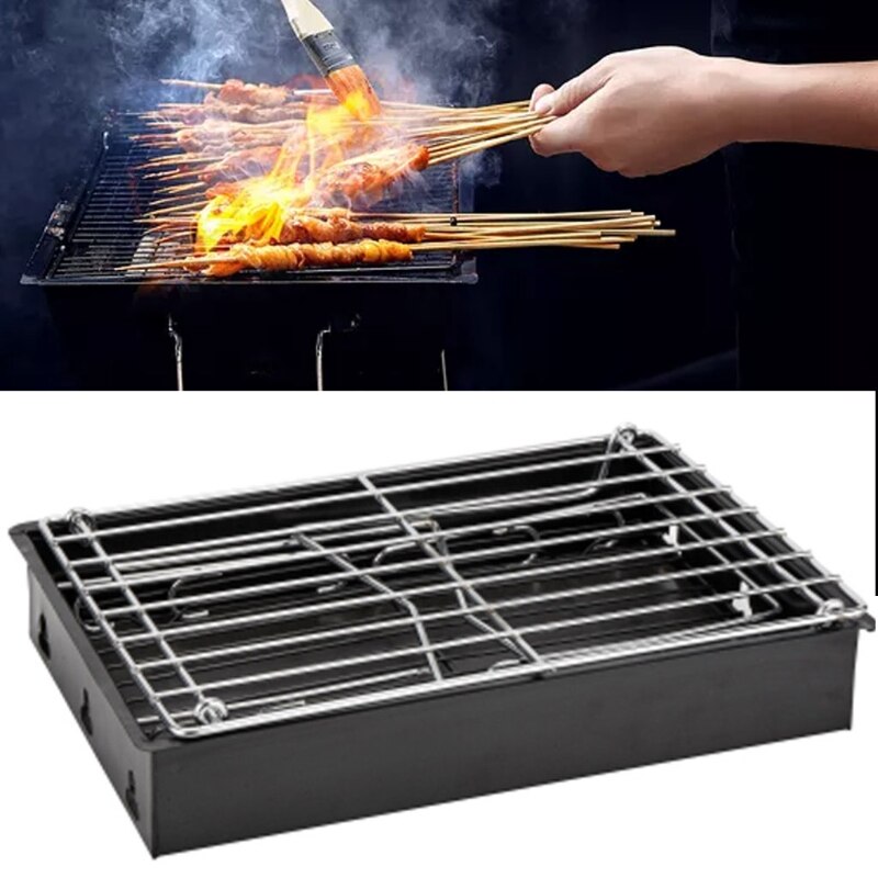 Tragbare Faltbare Grill Holzkohle Grill Aluminium Legierung BBQ Werkzeug Bausätze für Kochen Ich bin Freien Camping Wandern Picknicks draussen U1JE