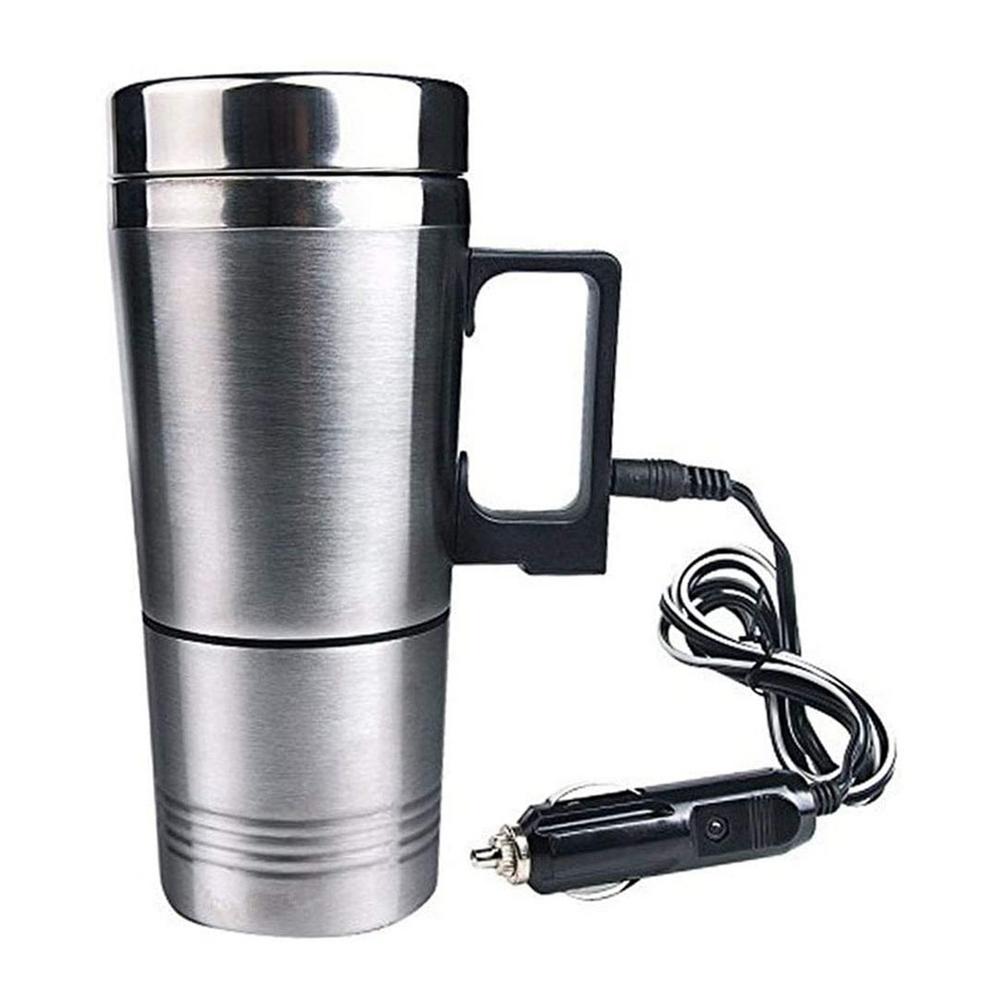 Tragbare Elektrische Auto Wasser Halten Wärmer Wasserkocher Sicher Abnehmbare Reise USB Heizung Tasse Energie Reise Edelstahl Temperatur H