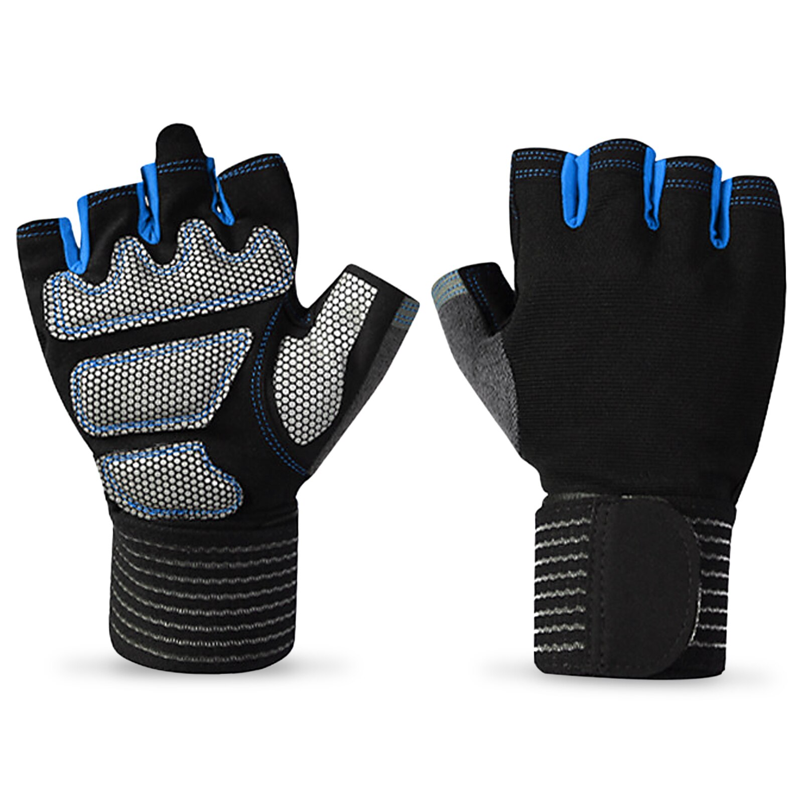 Kurze Finger Handschuhe draussen Sport Volle Handgelenk Schutz Handschuhe Halb Finger Fitness Handschuhe Atmungsaktive Handschuhe Radfahren Handschuhe