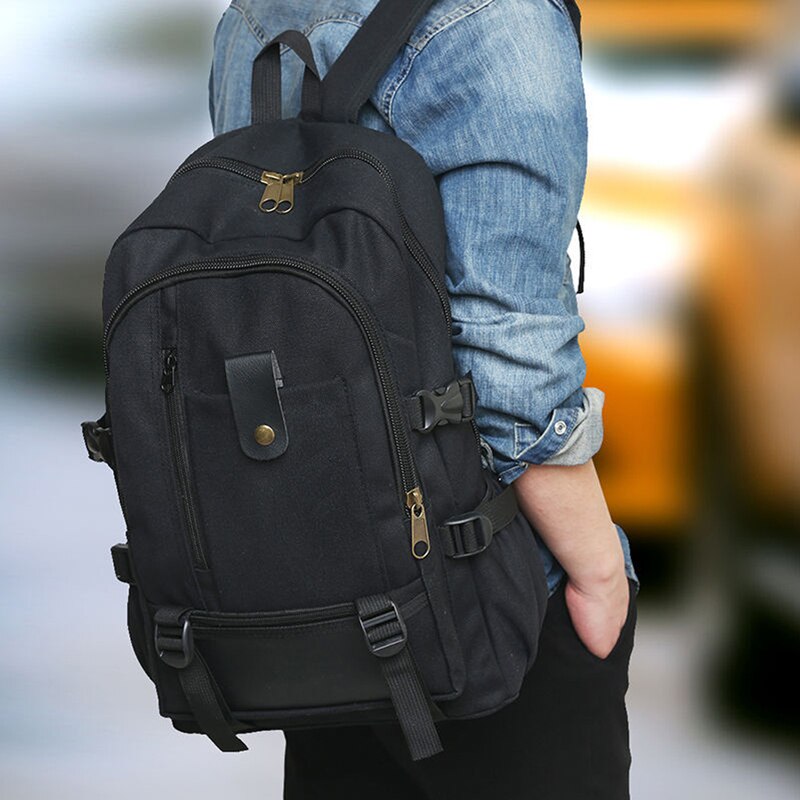Männer Backapck Jahrgang Leinwand Rucksack Schulranzen Rucksack Schule Tasche Reise Camping Tasche Hohe Kapazität Laptop Notizbuch Taschen