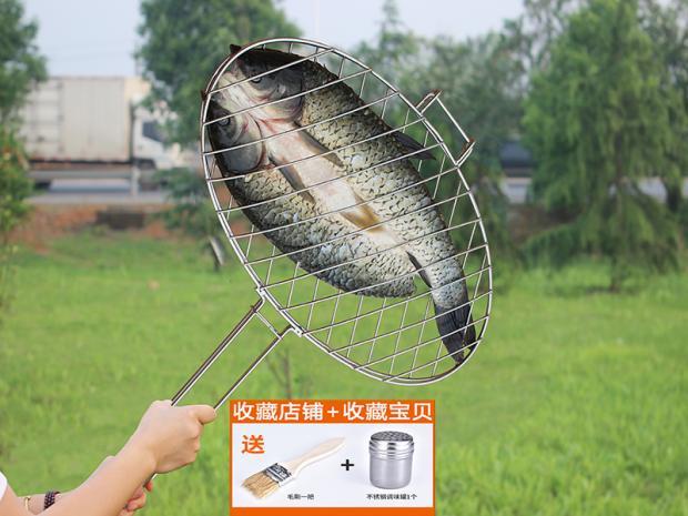 Edelstahl gegrilltem fisch Clip großen groben gegrilltem fisch Netz braten huhn hause Grill Gestell runde BBQ werkzeug draussen Grill