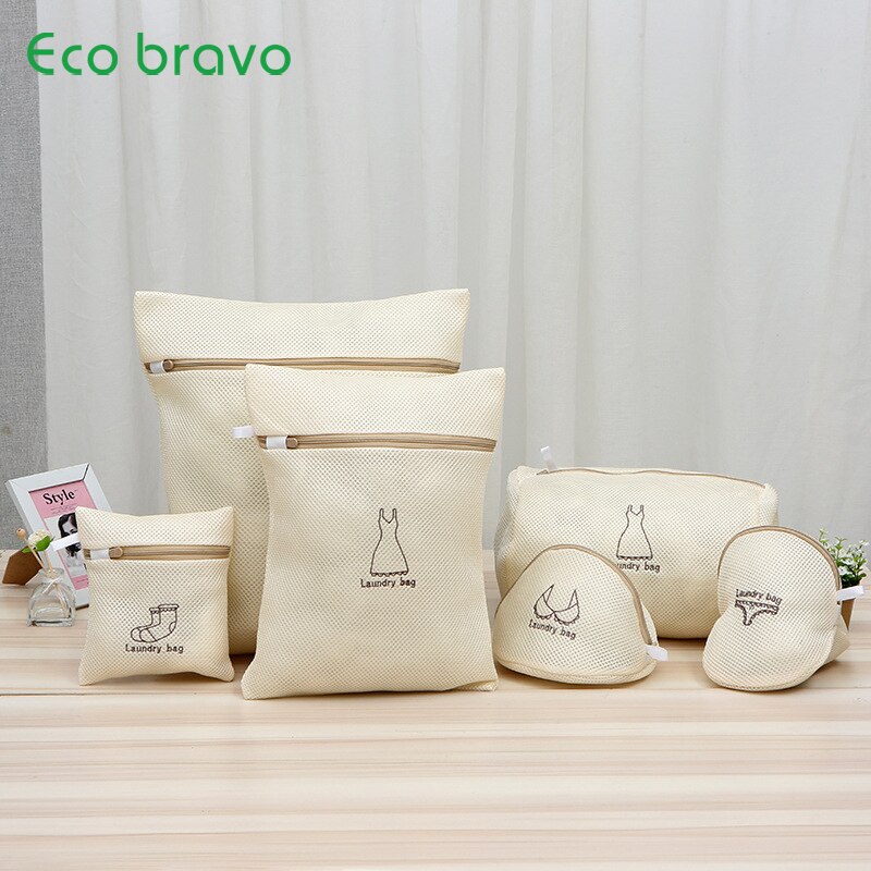 Ecobraov Gittergewebe Druck Gittergewebe Wäsche Tasche Polyester Waschen Gittergewebe Tasche Unterwäsche Socken Kleidung Bh Tasche