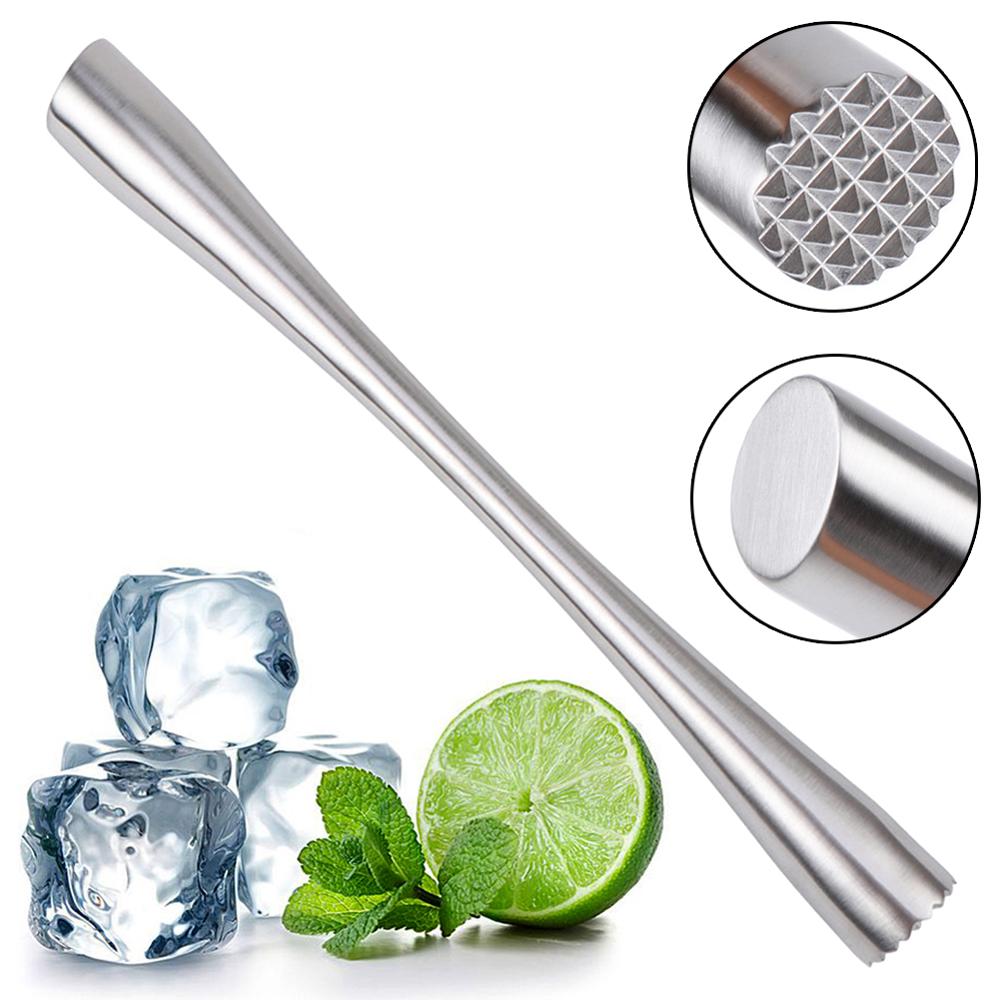 Neue Edelstahl Wein Werkzeuge Eis Cocktail Swizzle Stock Obst Durcheinander Stößel Popsicle Stöcke Zerkleinert Eis Hammer Bar Werkzeuge