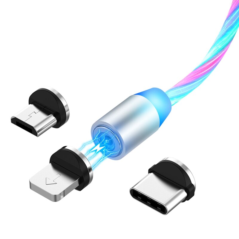 LED Fließende netic Ladegerät Kabel Licht hoch Süssigkeit ziehen um Glänzende Ladegerät Telefon Ladekabel netic Stromer Absorption USB S