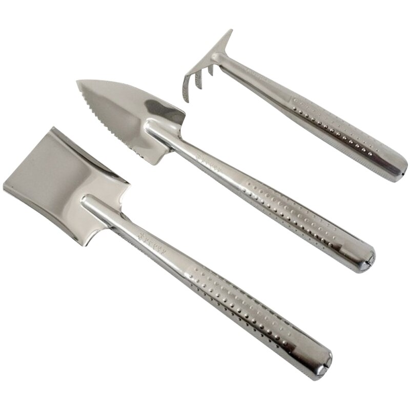 3Stck Garten Werkzeug einstellen Gießen-Aluminium schwer Pflicht Gartenarbeit Bausatz Einschließlich Hand Schaufel Transplantation Hand Kelle Bodenbearbeitung Hand Rechen