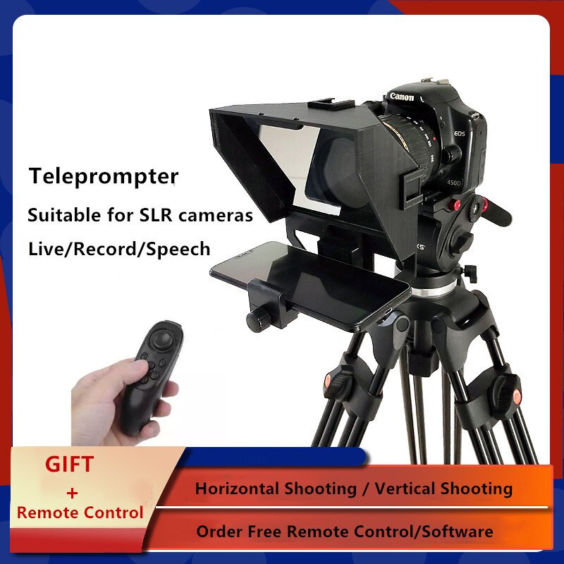 neue Mini Teleprompter Tragbare Inscriber Handy, Mobiltelefon Teleprompter Artefakt Video Mit Fernbedienung Für DSLR Recordin