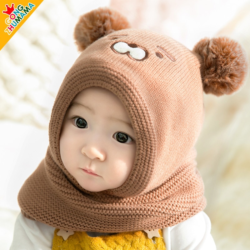 Baby Hütte Prinzessin murmeln Herbst Winter Baby Junge Mädchen Baby Woll Hütte Baby Hütte Nacken wickeln