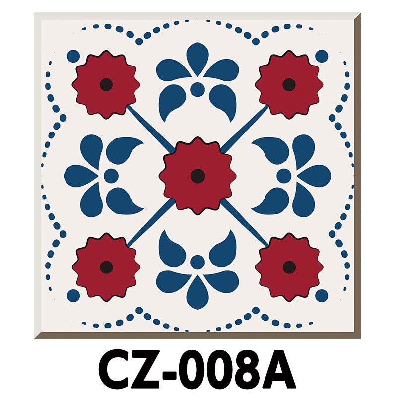 12 stücke 8x8cm Europäischen-stil Boden Fliesen Geneigten Zauberstab Aufkleber Schlecht Küche Taille Linie Waschbecken Schlecht küche Fliesen Aufkleber