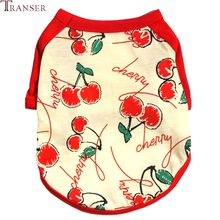Transer Kirsche Obst Druck Haustier Hund Kleidung für Kleine Hund verrotten T Shirt Bekleidung Welpen Haustiere Hunde draussen Kostüm 908