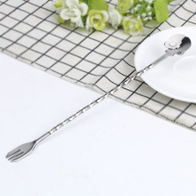 HILIFE Barmann Cocktail wählen Swizzle Stöcke Edelstahl 25cm Rührer Bar Löffel Schädel Bar Löffel Mischen Gabel
