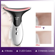 Mikrostrom für Gesicht Hals Heben ems Gesichts Massagegerät LED-leuchten Therapie Falten Entfernen Haut Erneuerung Anti ändern Schönheit Instrument