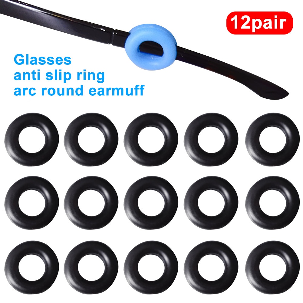 12 Paare Gläser Ohr Haken Runde Silikon Anti Unterhose gläser Abdeckung Stopper Tempel Spitze freundlicher Erwachsene Griffe Gläser Ohr Haken