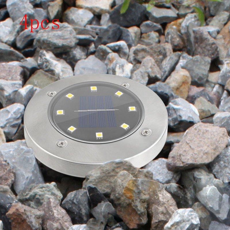 4Stck LED Solar- Rasen Lampe Solar- Energie begraben hell unter Boden Lampe draussen Weg Garten Belag hell draussen LED Solar- hell