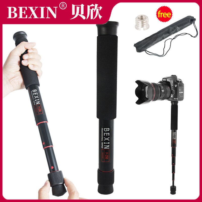 BEXIN P256 professionelle fotografie einbeinstativ bequem Handy, Mobiltelefon Reisen einbeinstativ Aluminium teleskop Stock Halfter für SLR kamera