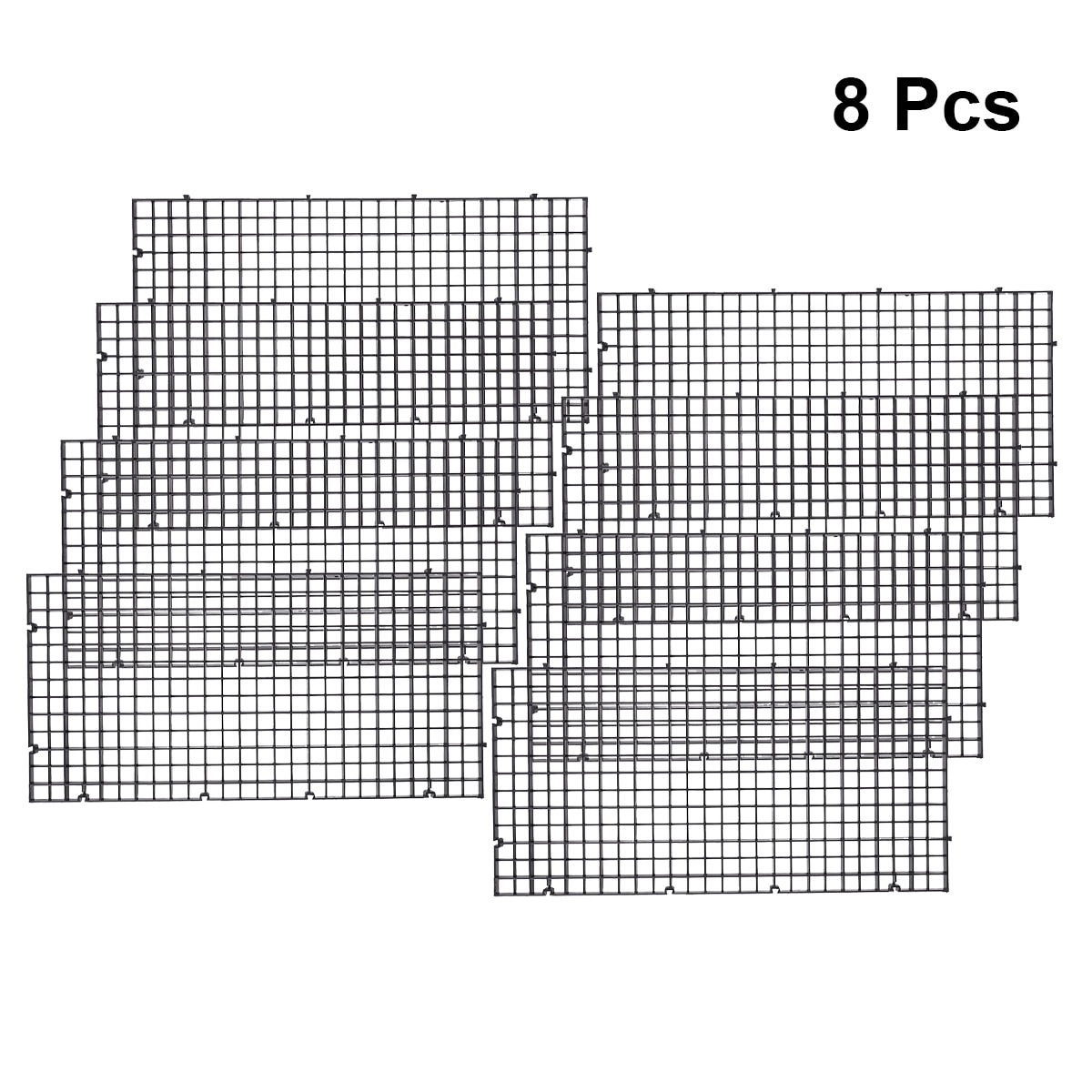 8 stücke Kunststoff Fisch Panzer Isolation Teiler Filter Netz Platte Patition Bord Aquarium Netz Teiler Halfter Abgrenzung Gremium (Schwarz)