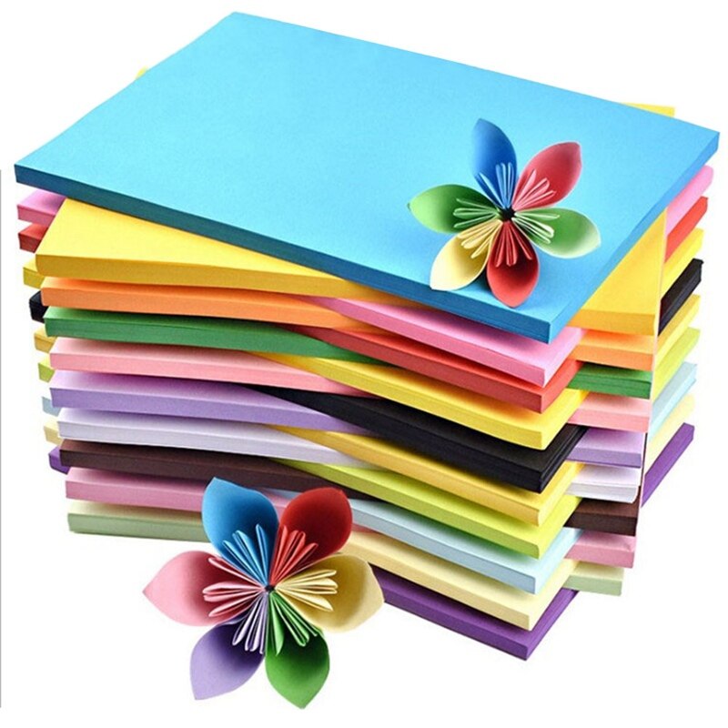 100 blätter/einstellen A4 Farbige Papier Handwerk Papiere Origami Papier Drucker Papier Kopierer Papier Schule Büro Druck Liefert